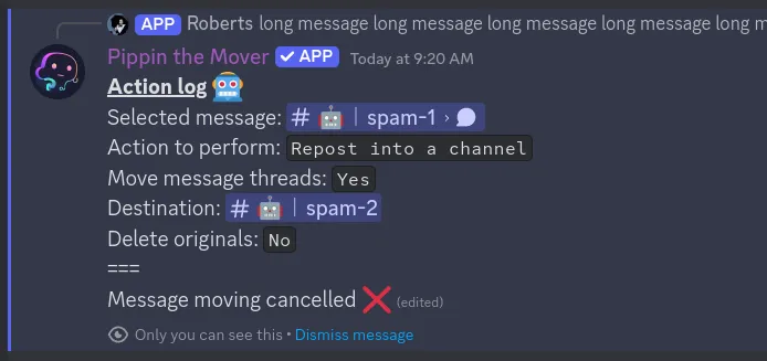 step 2 for moving all messages confirmation